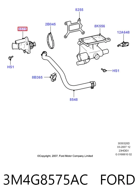 Termostat 3M4G8575AC Ford