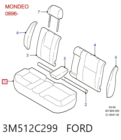 Piasta tylna 3M512C299 Ford