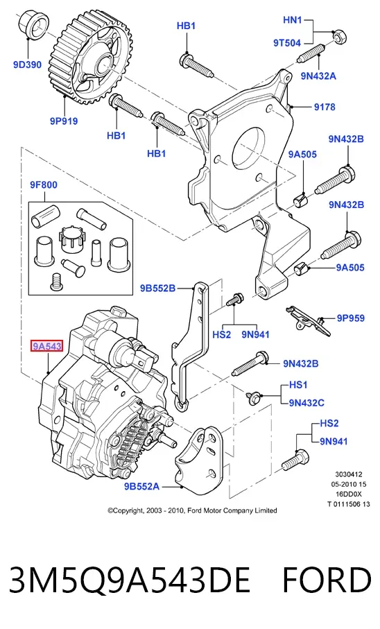 Pompa wtryskowa wysokiego ciśnienia 3M5Q9A543DE Ford