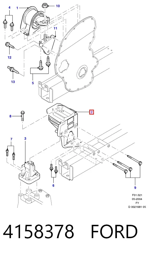 Poduszka (podpora) silnika lewa 4158378 Ford