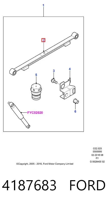 Resor tylny 4187683 Ford