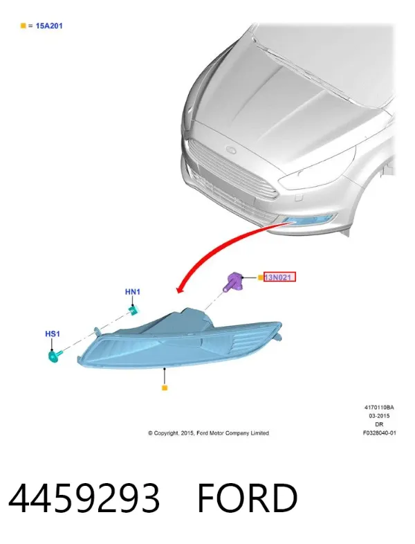 Żarówka halogenowa 4459293 Ford