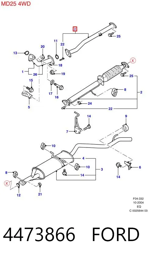 Konwerter-katalizator Ford Ranger ER