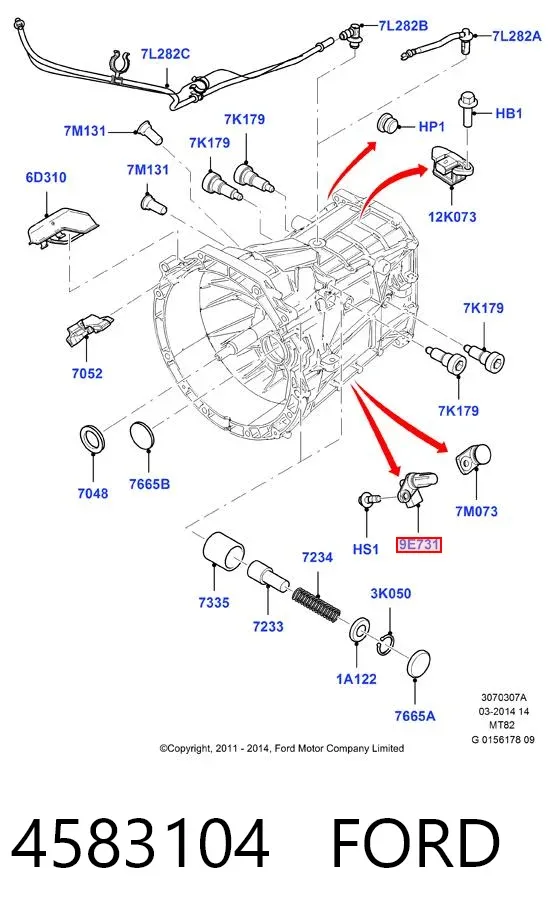 Czujnik prędkości 4583104 Ford