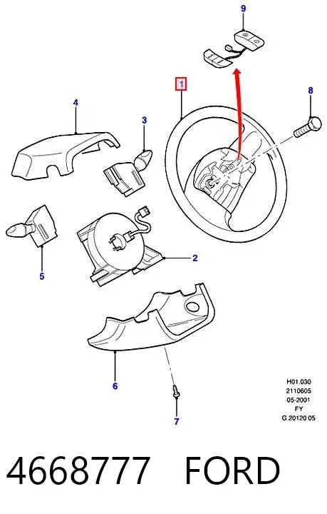 Kierownica 4668777 Ford