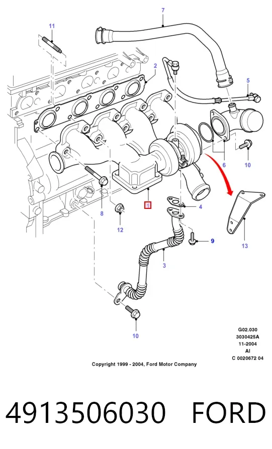 Turbina 4913506030 Ford