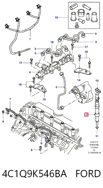Wtryskiwacz paliwa 4C1Q9K546BA Ford