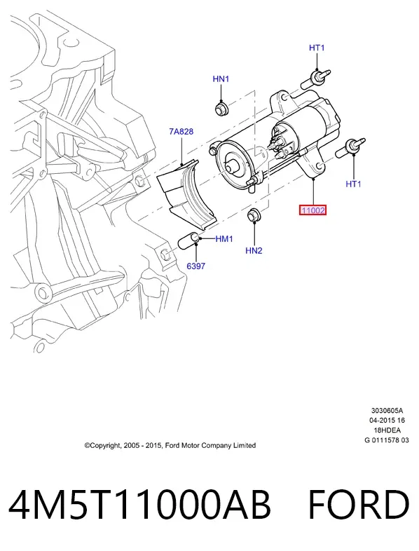 Rozrusznik 4M5T11000AB Ford