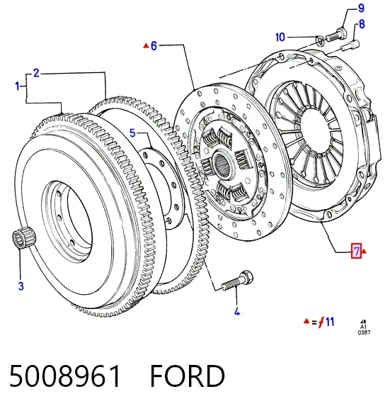 Docisk sprzęgła 5008961 Ford