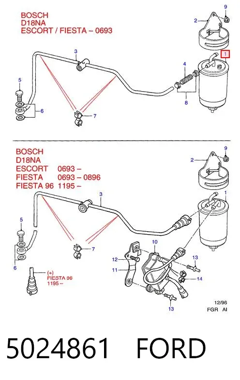 Filtr paliwa 5024861 Ford