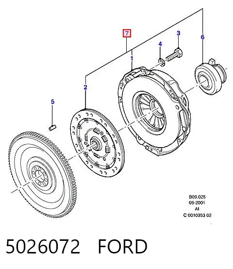 Zestaw sprzęgła (3 części) 5026072 Ford
