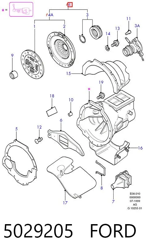 Zestaw sprzęgła (3 części) 5029205 Ford