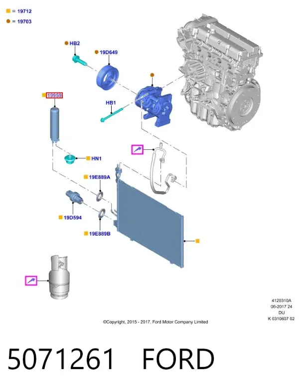 Osuszacz klimatyzacji 5071261 Ford