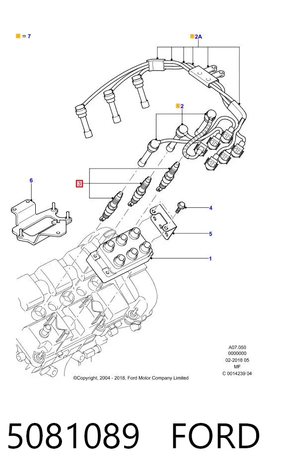 Świeca zapłonowa 5081089 Ford