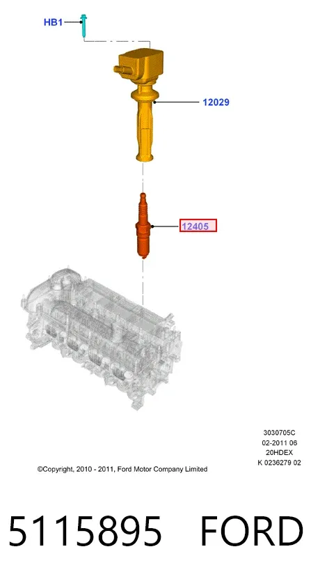 Świeca zapłonowa 5115895 Ford
