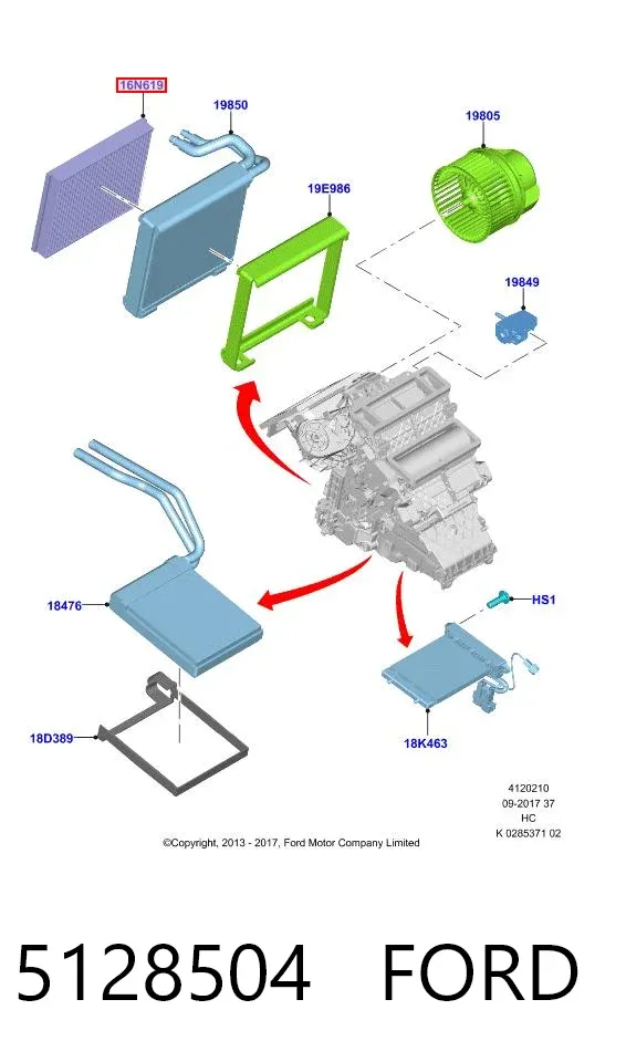 Filtr kabiny 5128504 Ford