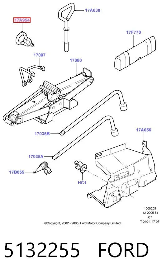 Hak holowniczy 5132255 Ford