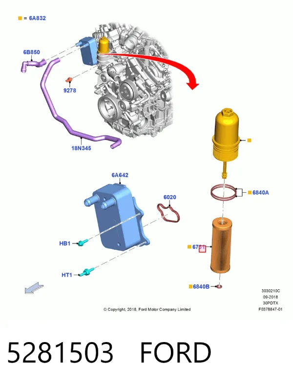 Filtr oleju 5281503 Ford