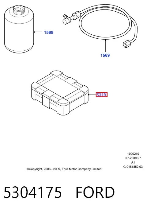 Sprężarka do pompowania opon 5304175 Ford