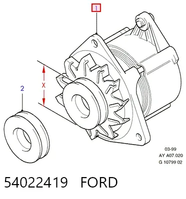 Alternator 54022419 Ford