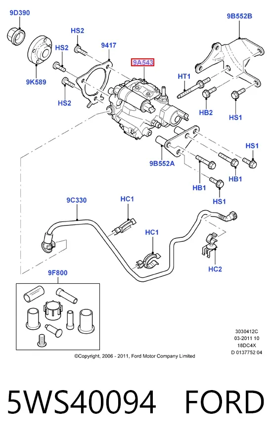 Pompa wtryskowa wysokiego ciśnienia 5WS40094 Ford