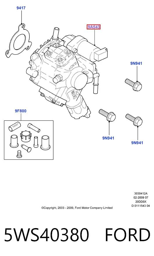 Pompa wtryskowa wysokiego ciśnienia 5WS40380 Ford