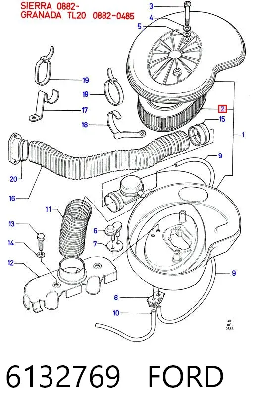 Filtr powietrza 6132769 Ford