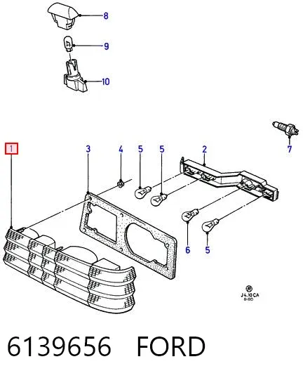 Lampa zespolona tylna prawa Ford Escort III