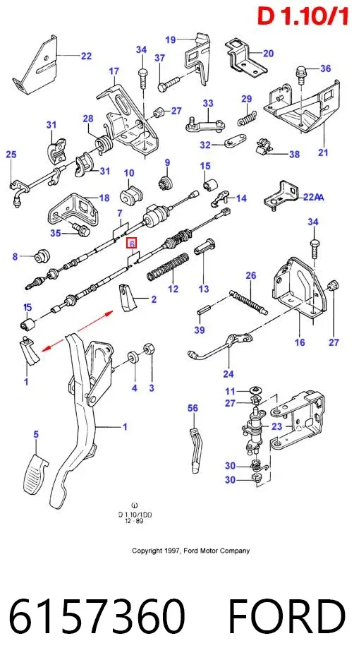 Linka gazu 6157360 Ford