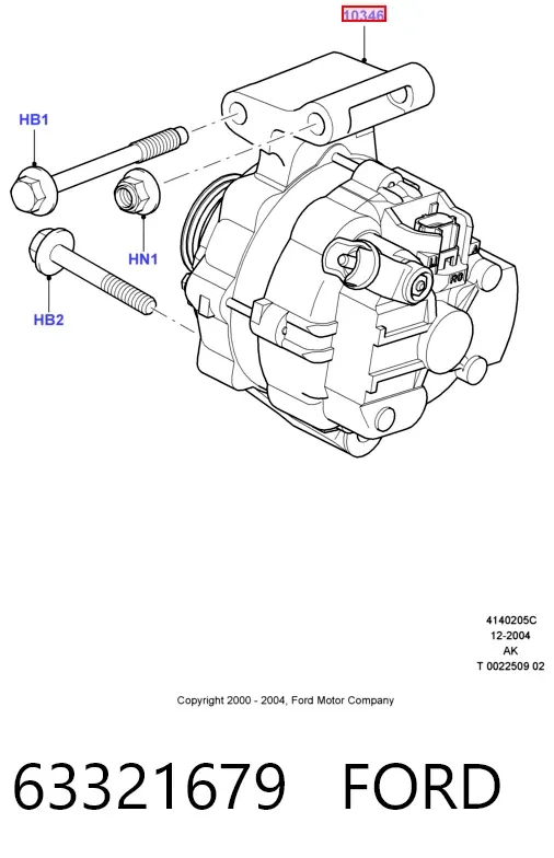 Alternator 63321679 Ford