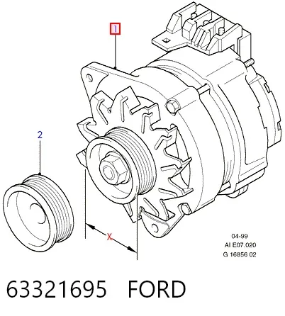 Alternator 63321695 Ford
