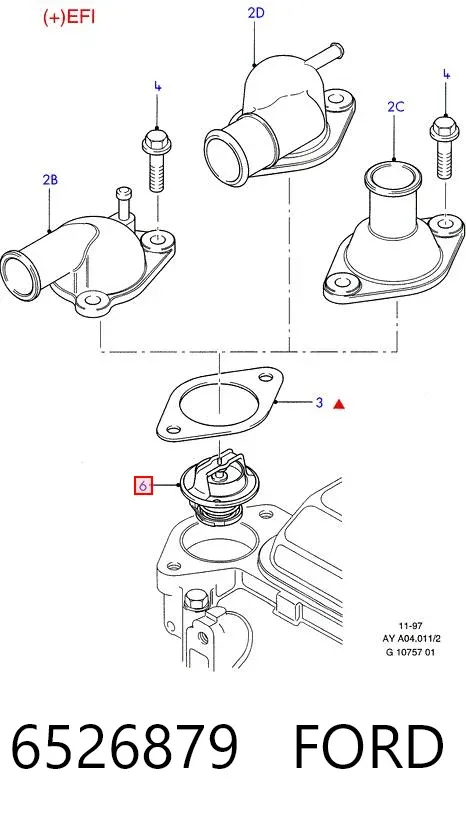 Termostat 6526879 Ford