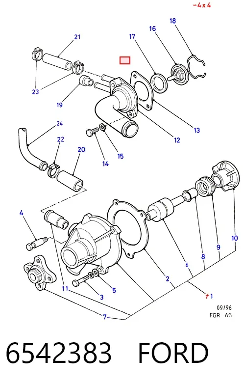 Termostat 6542383 Ford