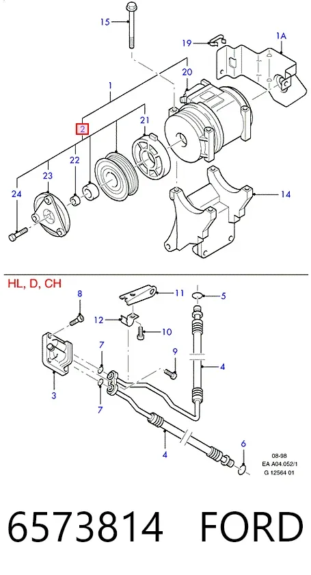 Sprężarka klimatyzacji 6573814 Ford