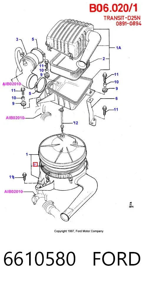 Filtr powietrza 6610580 Ford