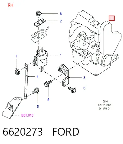 Poduszka (podpora) silnika lewa 6620273 Ford