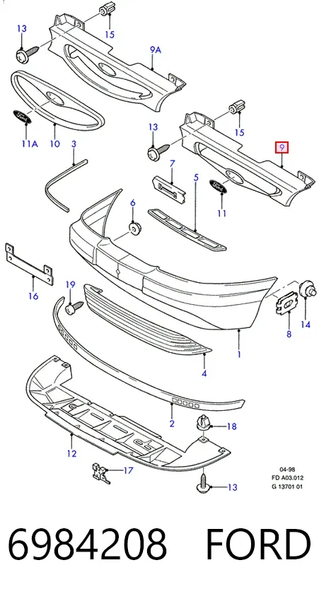Atrapa chłodnicy Ford Mondeo I