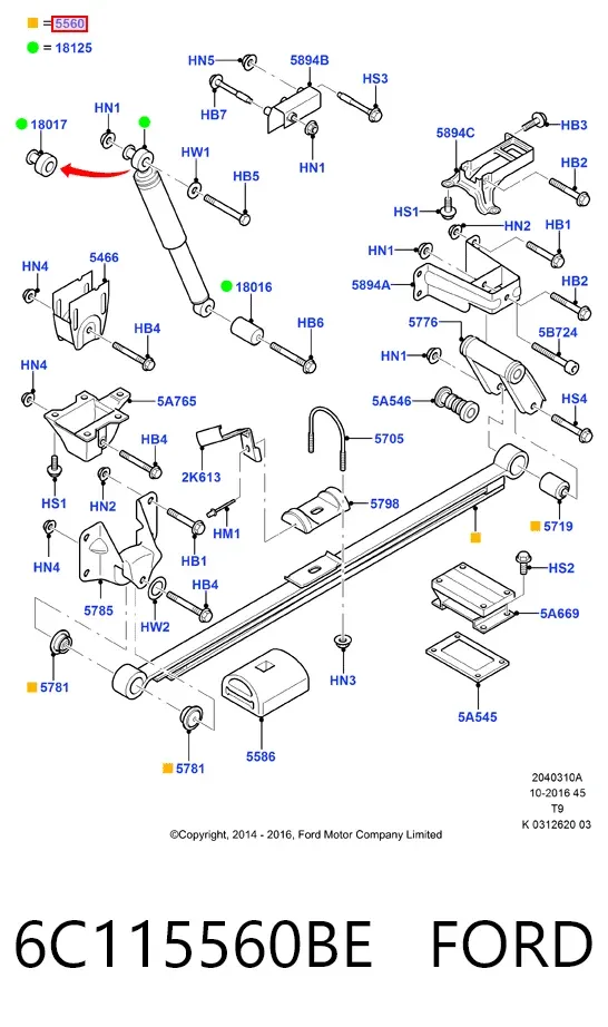 Resor tylny 6C115560BE Ford