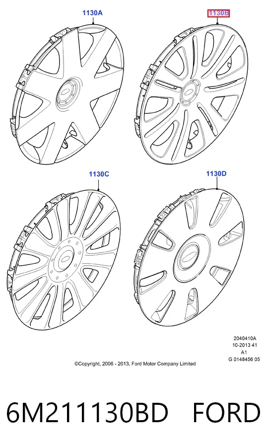 Kołpak do obręczy koła Ford S-Max CA1