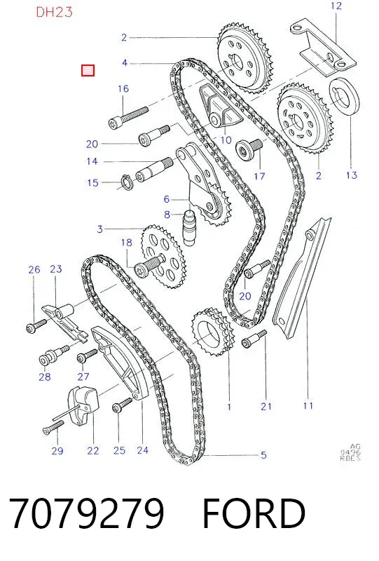Łańcuch rozrządu 7079279 Ford