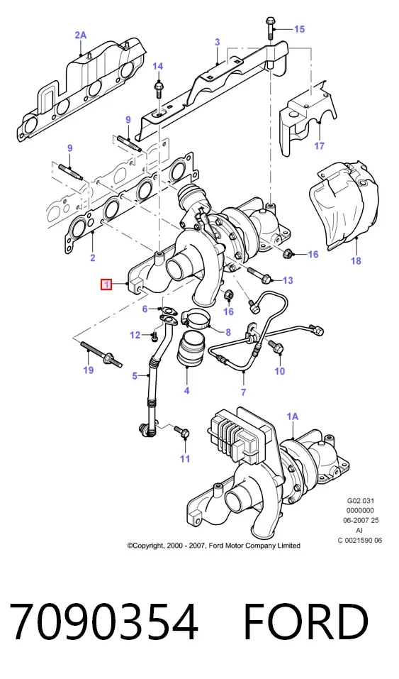 Turbina 7090354 Ford
