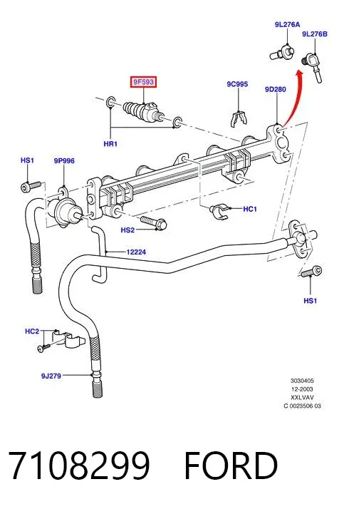 Wtryskiwacz paliwa 7108299 Ford