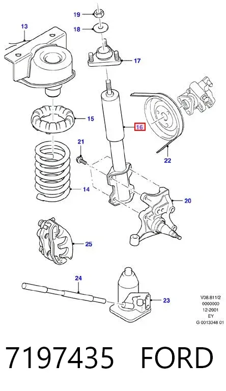 Amortyzator przedni 7197435 Ford