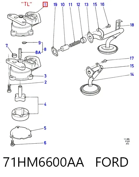 Pompa oleju 71HM6600AA Ford