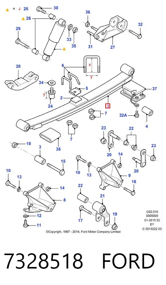 Resor tylny 7328518 Ford