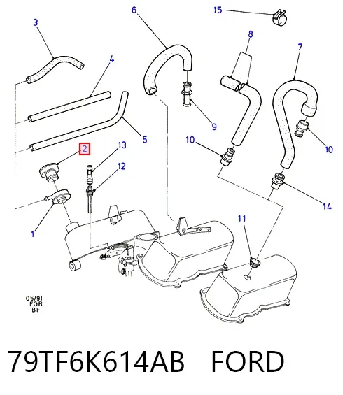 Korek wlewu oleju 79TF6K614AB Ford