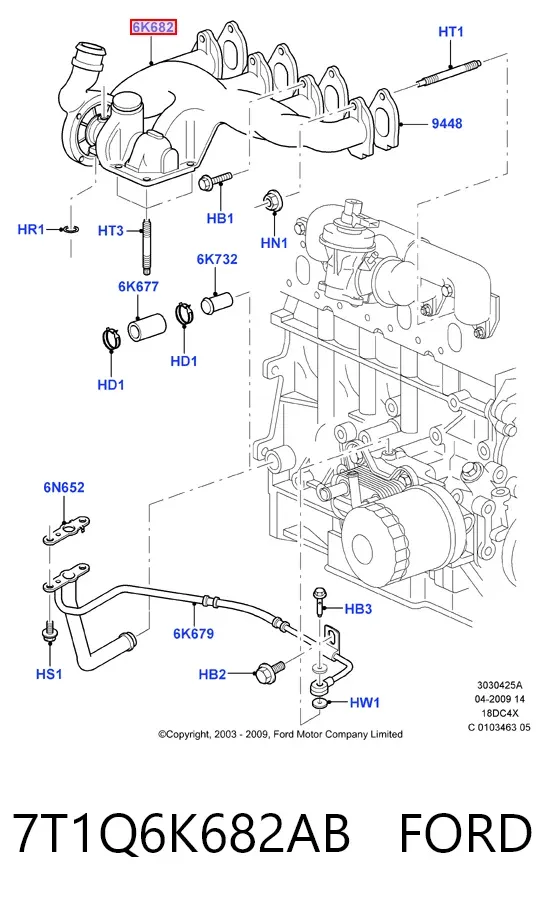 Turbina 7T1Q6K682AB Ford