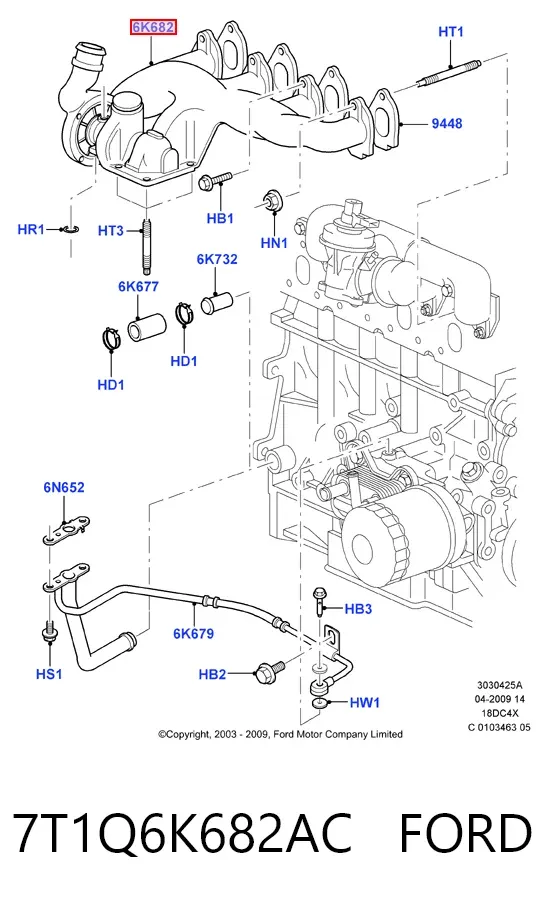 Turbina 7T1Q6K682AC Ford