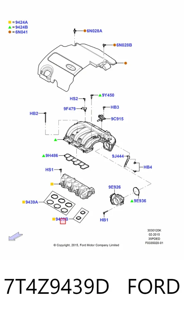 Uszczelka kolektora ssącego Ford Explorer U5