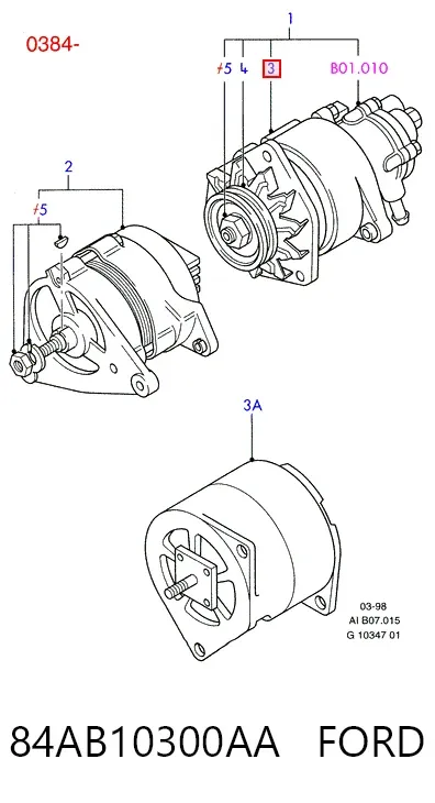 Alternator 84AB10300AA Ford